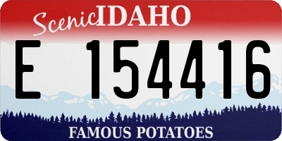 ID license plate E154416