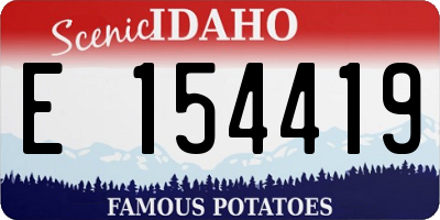 ID license plate E154419
