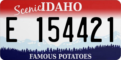 ID license plate E154421