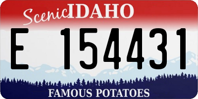 ID license plate E154431
