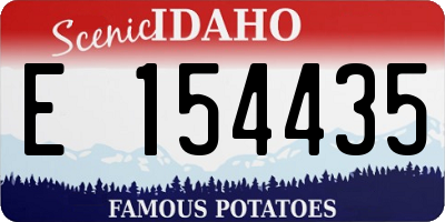 ID license plate E154435