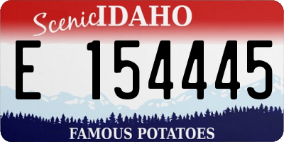 ID license plate E154445