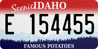 ID license plate E154455