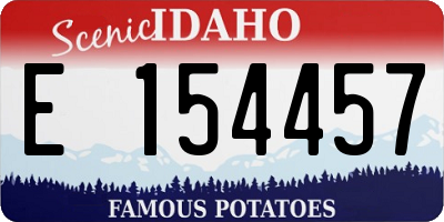 ID license plate E154457