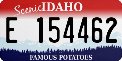 ID license plate E154462