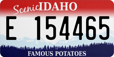 ID license plate E154465