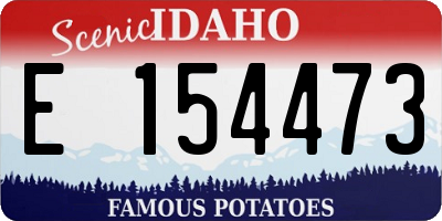 ID license plate E154473