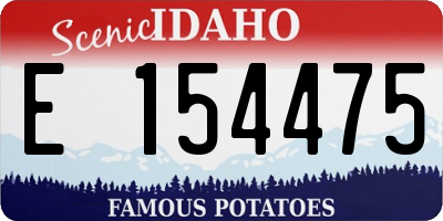 ID license plate E154475