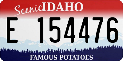 ID license plate E154476