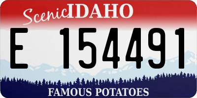 ID license plate E154491