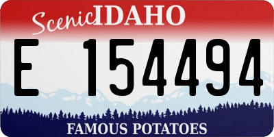 ID license plate E154494