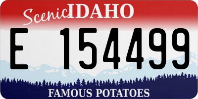 ID license plate E154499