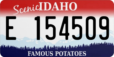 ID license plate E154509