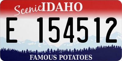 ID license plate E154512