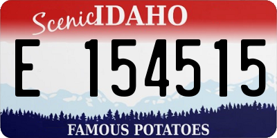 ID license plate E154515
