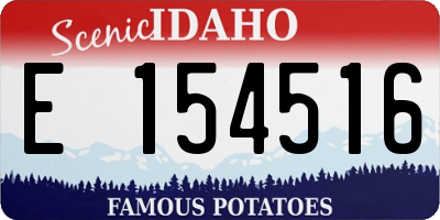 ID license plate E154516