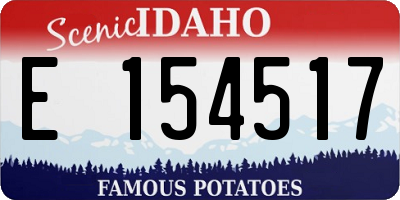ID license plate E154517