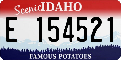 ID license plate E154521