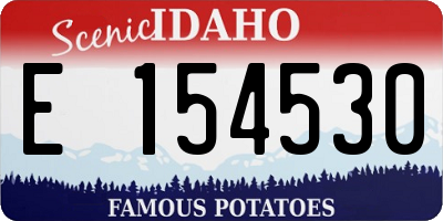 ID license plate E154530