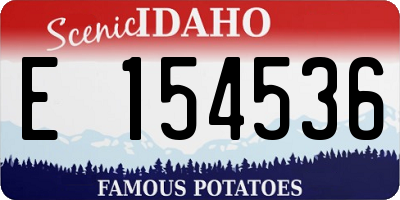 ID license plate E154536