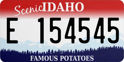 ID license plate E154545