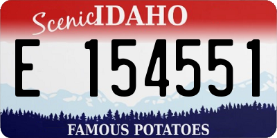 ID license plate E154551