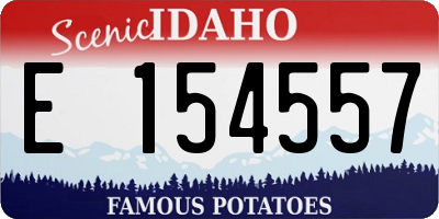 ID license plate E154557