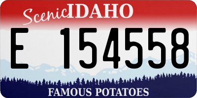 ID license plate E154558