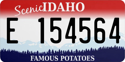 ID license plate E154564