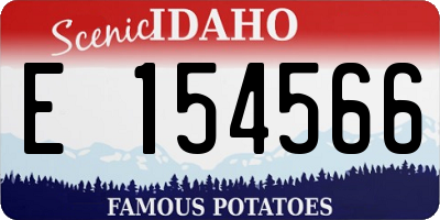 ID license plate E154566