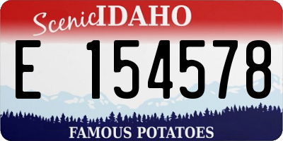 ID license plate E154578