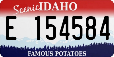 ID license plate E154584