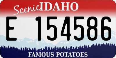 ID license plate E154586