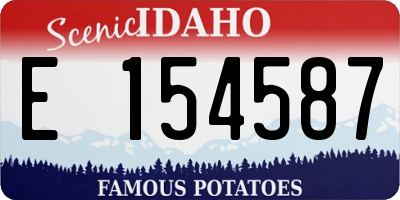 ID license plate E154587