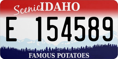 ID license plate E154589