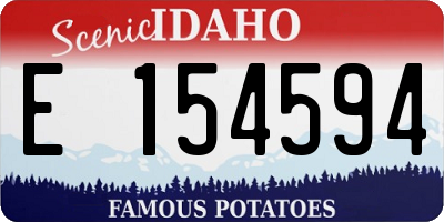 ID license plate E154594