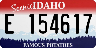 ID license plate E154617