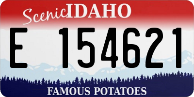 ID license plate E154621