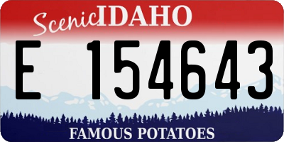 ID license plate E154643
