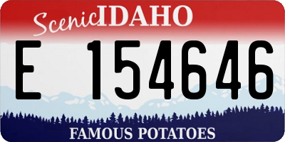 ID license plate E154646