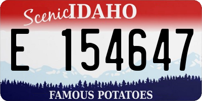 ID license plate E154647