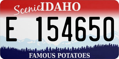 ID license plate E154650