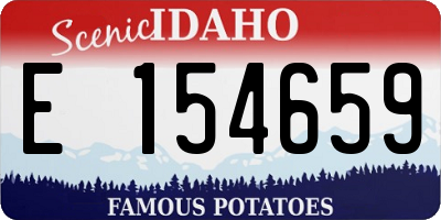 ID license plate E154659