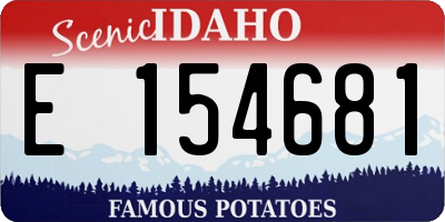 ID license plate E154681