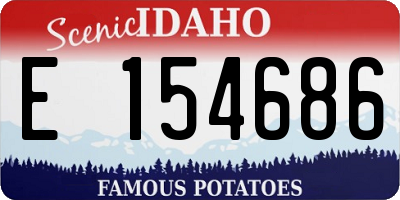 ID license plate E154686