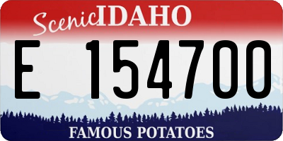ID license plate E154700