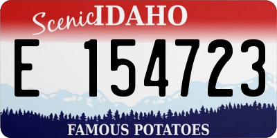ID license plate E154723