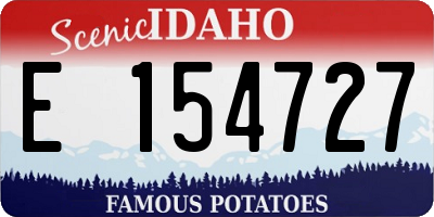 ID license plate E154727