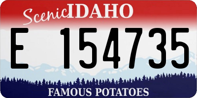 ID license plate E154735