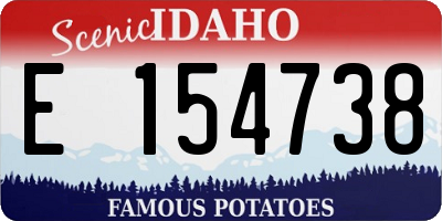 ID license plate E154738